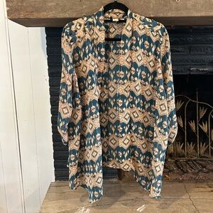 Gimmicks Geometric Patterned Open Cardigan by Buckle